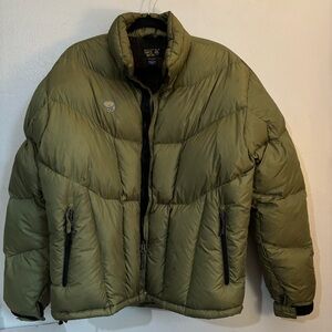 Green Mountain Hardwear down puffer jacket.